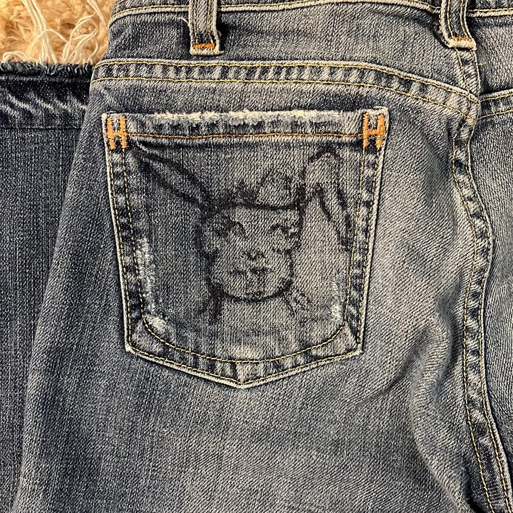 Citizens of humanity by Jerome dahan rare vintage, distressed, jeans, size 24 - Picture 3 of 4